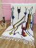 boujad rug, Moroccan multicolor rug, beni ourain pink