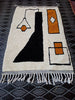 custom rug handmade, rug black and white, rugs for bedroom, beni ourain rug