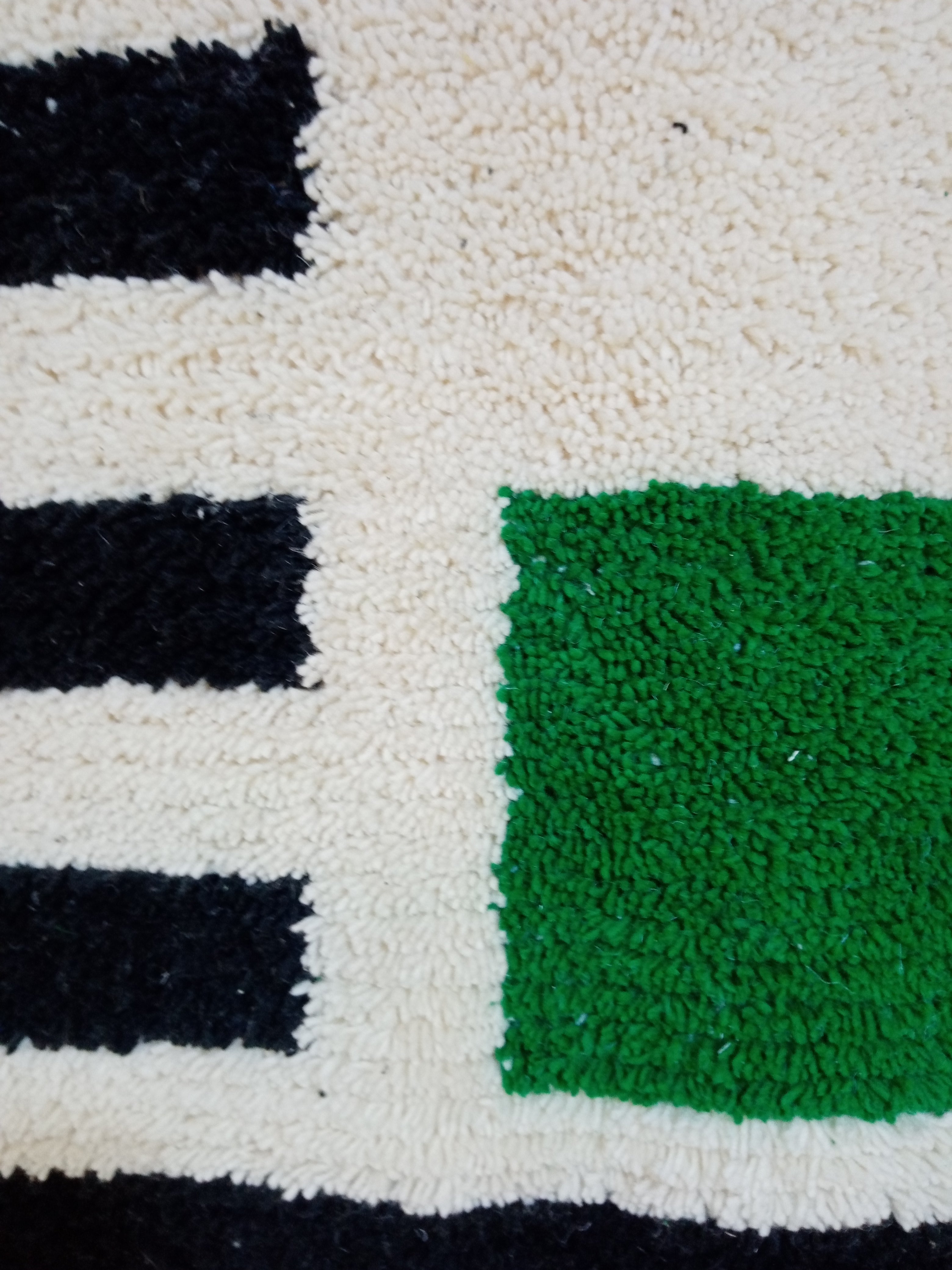 green wool rug - moroccan wool rug - Beni ourain rug